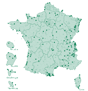 Carte de la France avec les différentes réserves naturelles